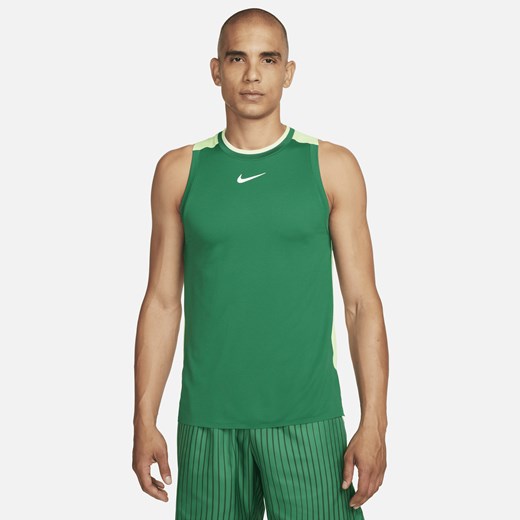 T-shirt męski Nike zielony sportowy z krótkimi rękawami 