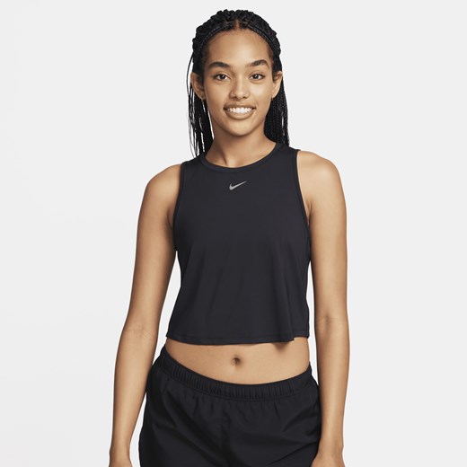 Damska koszulka bez rękawów o skróconym kroju Dri-FIT Nike One Classic - Czerń Nike L (EU 44-46) Nike poland