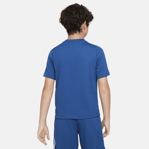 T-shirt chłopięce niebieski Nike z krótkimi rękawami 