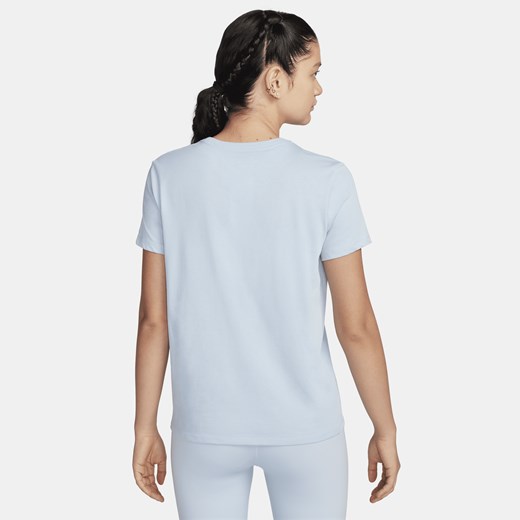 Bluzka damska Nike niebieska z krótkim rękawem 