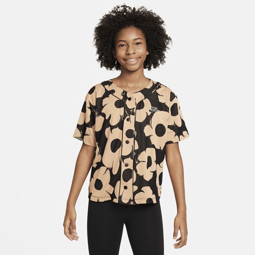 Koszulka dla dużych dzieci (dziewcząt) Dri-FIT Nike Sportswear - Czerń Nike XL Nike poland