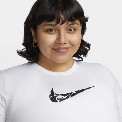 Bluzka damska Nike z okrągłym dekoltem sportowa z krótkim rękawem z napisem 