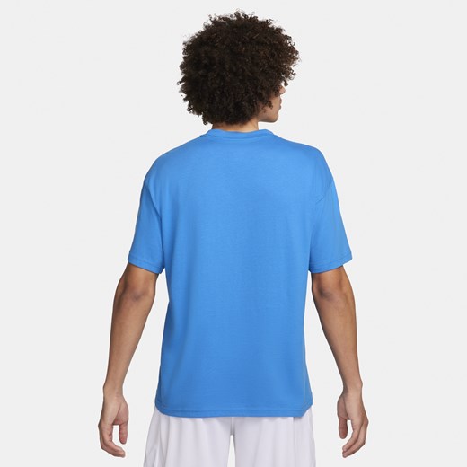 Niebieski t-shirt męski Nike z krótkim rękawem 