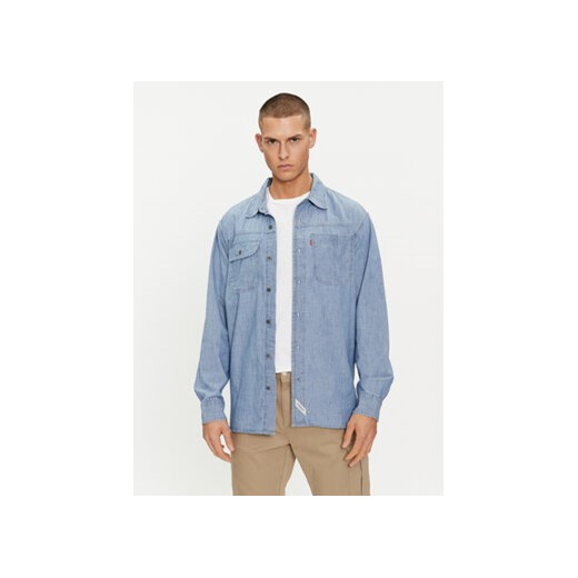 Levi's® Koszula jeansowa Auburn Worker A7224-0001 Niebieski Relaxed Fit ze sklepu MODIVO w kategorii Koszule męskie - zdjęcie 169774769