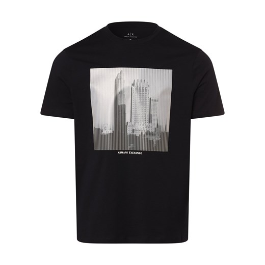 Armani Exchange Koszulka męska Mężczyźni Bawełna granatowy nadruk ze sklepu vangraaf w kategorii T-shirty męskie - zdjęcie 169776887