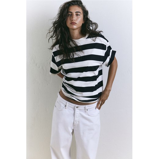 H & M - T-shirt oversize - Czarny H & M L H&M