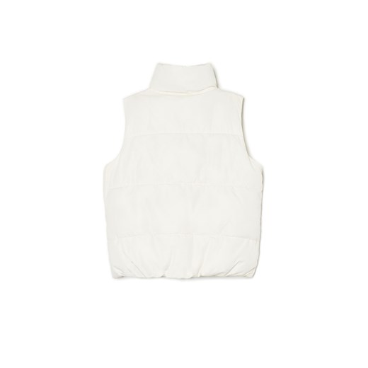 Cropp - Kremowa pikowana kamizelka - kremowy Cropp XS Cropp