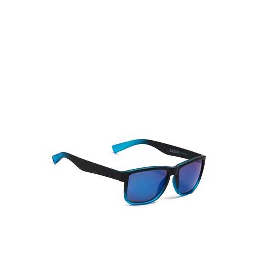 Cropp - Niebiesko-czarne okulary przeciwsłoneczne - niebieski Cropp Uniwersalny Cropp