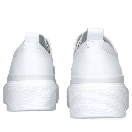 Białe sneakersy damskie ze skóry, Sneakersy, GG0003-01 41 Konopka Shoes