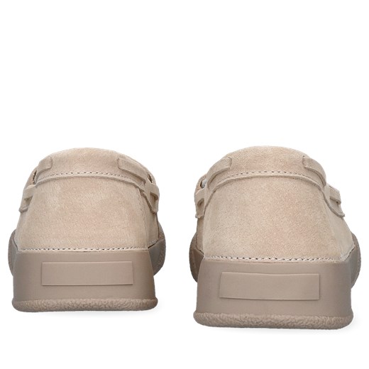 Beżowe mokasyny damskie ze skóry, Loafersy i mokasyny, GG0005-01 39 Konopka Shoes