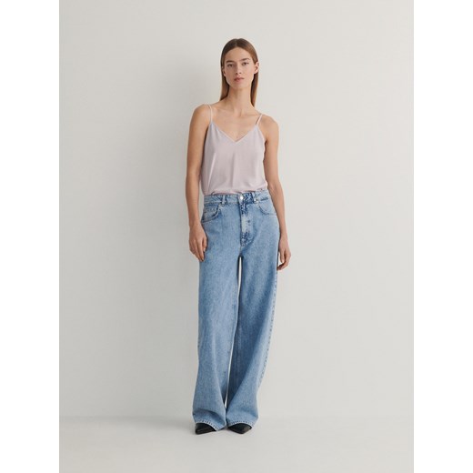 Reserved - Top z jedwabiu - lawendowy Reserved XS Reserved