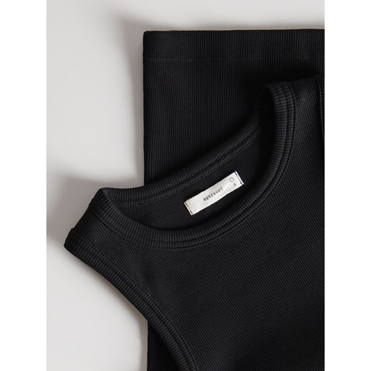 Reserved - Bawełniany top - czarny Reserved XS Reserved