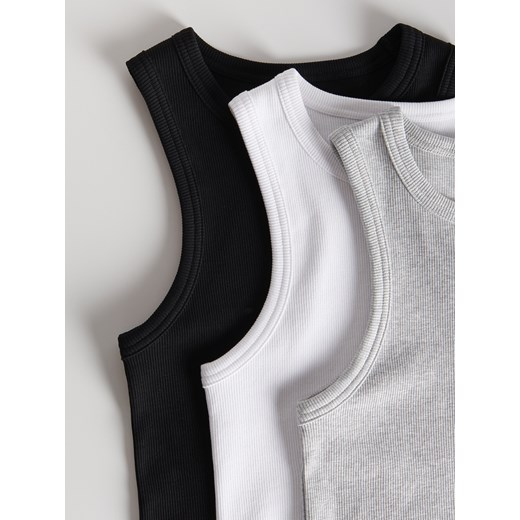 Reserved - Bawełniany top - czarny Reserved L Reserved