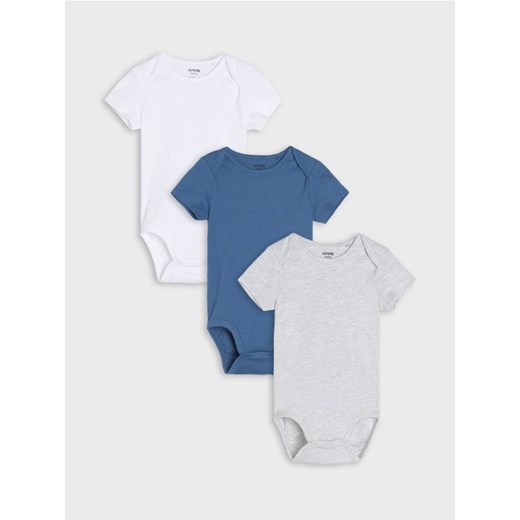 Sinsay - Body 3 pack - niebieski ze sklepu Sinsay w kategorii Body niemowlęce - zdjęcie 169780579