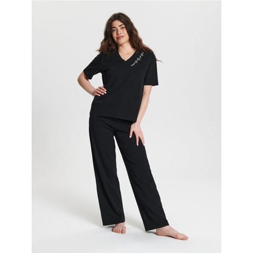 Sinsay - Piżama dwuczęściowa - czarny ze sklepu Sinsay w kategorii Piżamy damskie - zdjęcie 169780645