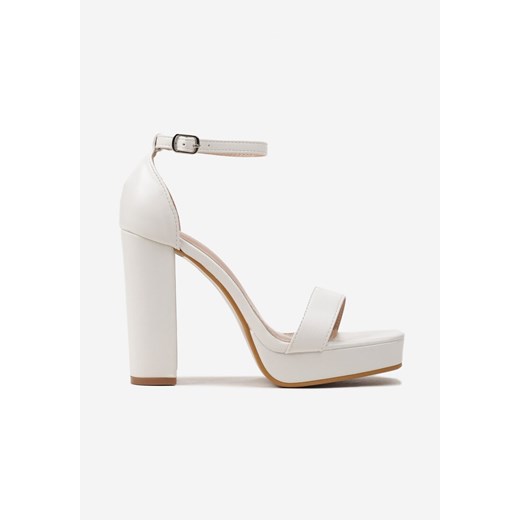 Białe sandały damskie Born2be eleganckie 