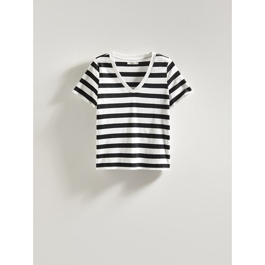 Reserved - Bawełniany t-shirt - wielobarwny ze sklepu Reserved w kategorii Bluzki damskie - zdjęcie 169783979