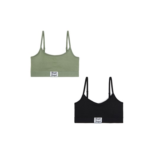 Cropp - 2 pack sportowych staników - czarny ze sklepu Cropp w kategorii Biustonosze - zdjęcie 169785837