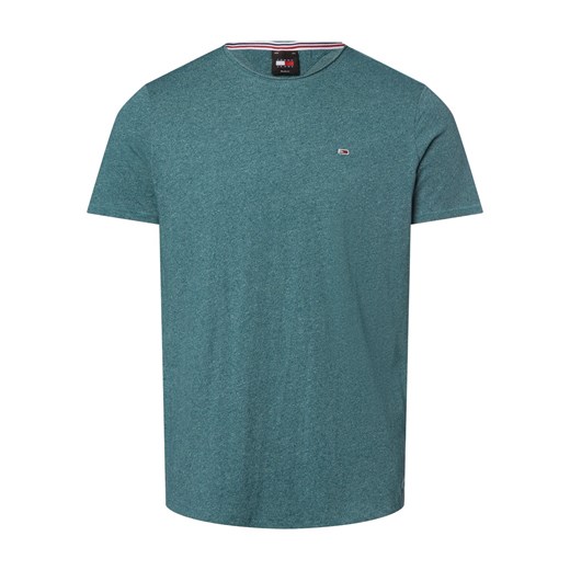 Tommy Jeans T-shirt męski Mężczyźni Bawełna petrol marmurkowy ze sklepu vangraaf w kategorii T-shirty męskie - zdjęcie 169785876
