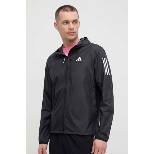 adidas Performance kurtka do biegania Own The Run kolor czarny przejściowa IN1483 ze sklepu ANSWEAR.com w kategorii Kurtki męskie - zdjęcie 169786735