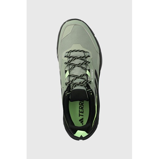 Buty trekkingowe męskie zielone Adidas sznurowane sportowe gore-tex na wiosnę 