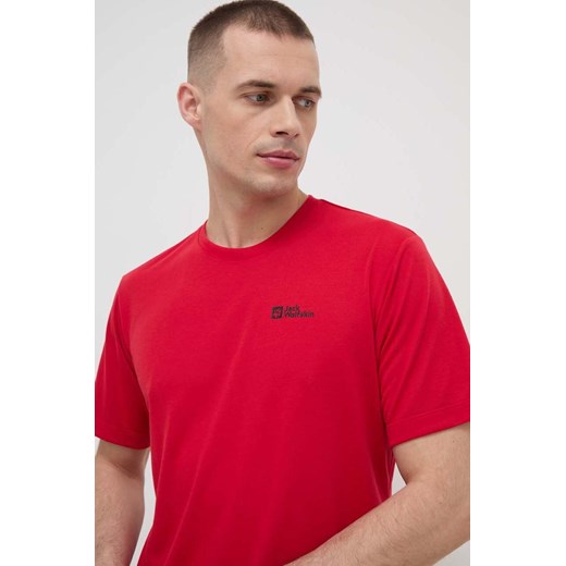 Jack Wolfskin t-shirt sportowy Vonnan kolor czerwony gładki 1809951 ze sklepu ANSWEAR.com w kategorii T-shirty męskie - zdjęcie 169786886