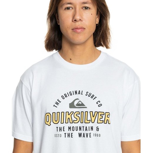T-shirt męski Quiksilver biały bawełniany 