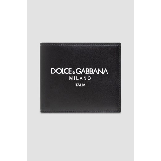 DOLCE & GABBANA Czarny męski portfel skórzany ze sklepu outfit.pl w kategorii Portfele męskie - zdjęcie 169792355