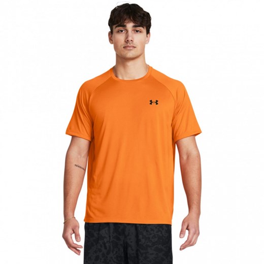 Męska koszulka treningowa Under Armour UA Tech 2.0 SS Tee - pomarańczowa ze sklepu Sportstylestory.com w kategorii T-shirty męskie - zdjęcie 169792797