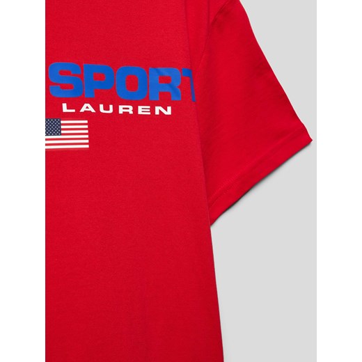 T-shirt chłopięce czerwony Polo Sport 