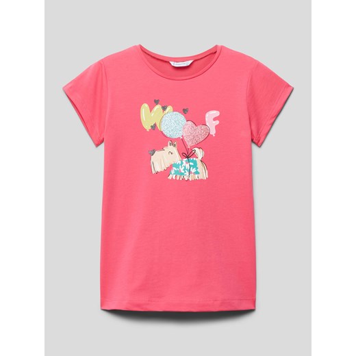 T-shirt z nadrukowanym motywem ze sklepu Peek&Cloppenburg  w kategorii Bluzki dziewczęce - zdjęcie 169794869