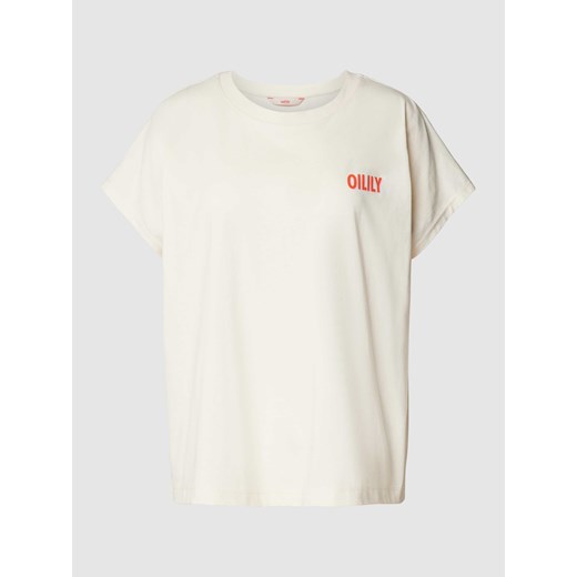 T-shirt z nadrukiem z logo model ‘TOYEN’ ze sklepu Peek&Cloppenburg  w kategorii Bluzki damskie - zdjęcie 169794905