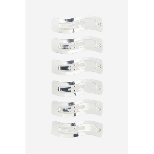 H & M - Spinka do włosów 6-pak - Srebrny H & M One Size H&M