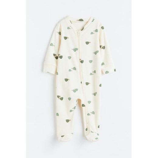 H & M - Piżama kombinezon z nadrukiem - Biały H & M 104 (3-4Y) H&M