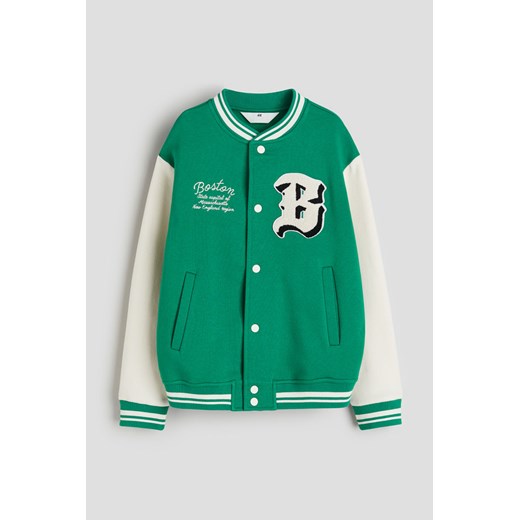H & M - Bluza bejsbolowa z motywem - Zielony ze sklepu H&M w kategorii Bluzy chłopięce - zdjęcie 169801147