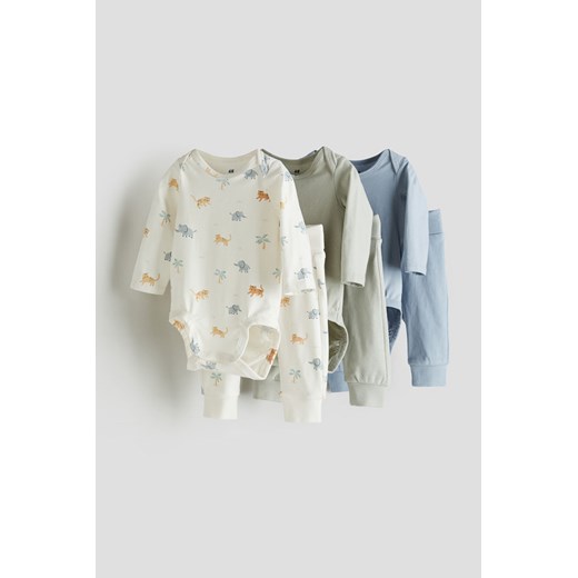 H & M - Komplet 6-częściowy z bawełnianego dżerseju - Niebieski ze sklepu H&M w kategorii Komplety niemowlęce - zdjęcie 169801229