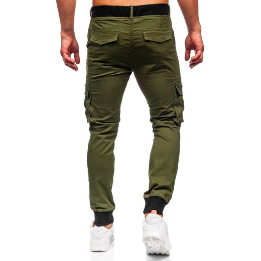 Zielone spodnie męskie Denley 