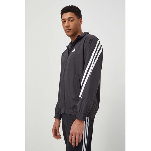 adidas bluza męska kolor czarny gładka IN3316 ze sklepu ANSWEAR.com w kategorii Bluzy męskie - zdjęcie 169802626