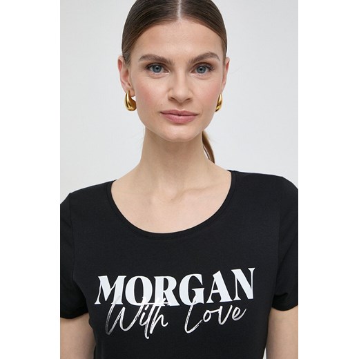 Bluzka damska Morgan z okrągłym dekoltem z krótkim rękawem 