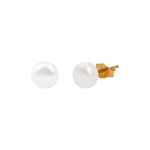 Kolczyki srebrne pozłacane z perłami - Pearls ze sklepu YES.pl w kategorii Kolczyki - zdjęcie 169803568