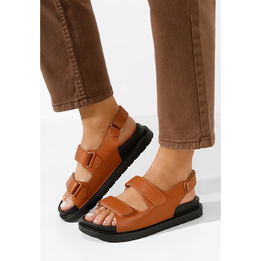 Camelowe sandały damskie Briane ze sklepu Zapatos w kategorii Sandały damskie - zdjęcie 169804226