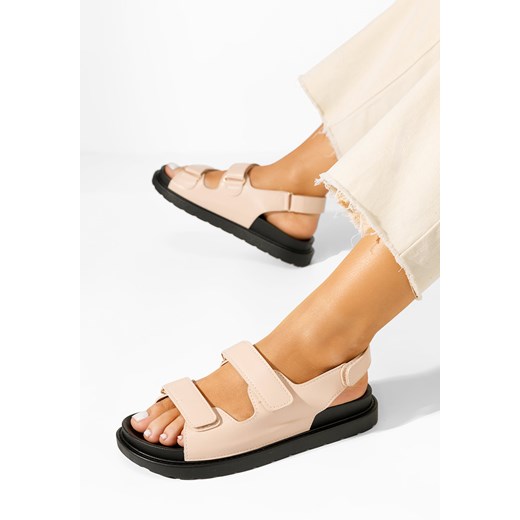 Beżowe sandały damskie Briane ze sklepu Zapatos w kategorii Sandały damskie - zdjęcie 169804228