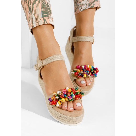 Beżowe sandały na platformie Marella ze sklepu Zapatos w kategorii Sandały damskie - zdjęcie 169804249