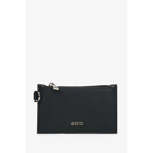 Estro: Czarny portfel męski typu saszetka ze sklepu Estro w kategorii Portfele męskie - zdjęcie 169806586