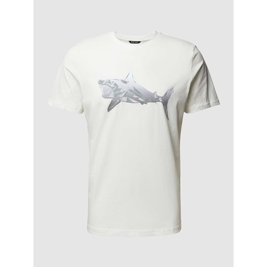 T-shirt męski biały ANTONY MORATO z krótkimi rękawami z bawełny w stylu młodzieżowym 