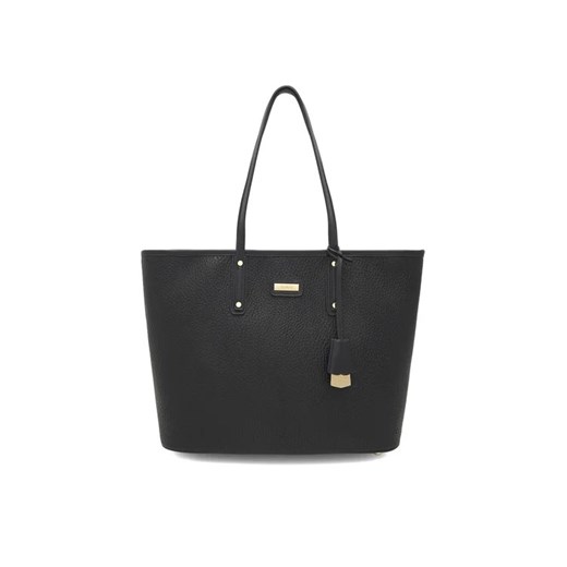 Czarna shopper bag Quazi na ramię
