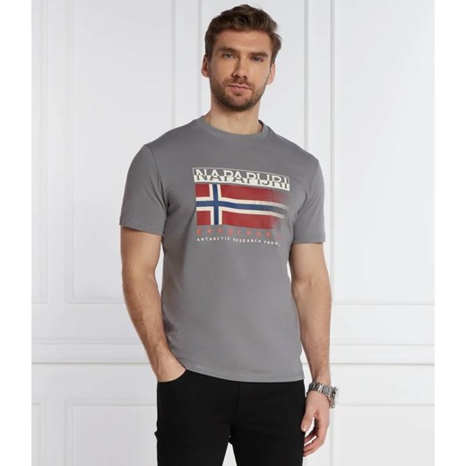 Napapijri T-shirt S-KREIS BLU MARINE | Regular Fit ze sklepu Gomez Fashion Store w kategorii T-shirty męskie - zdjęcie 169810955