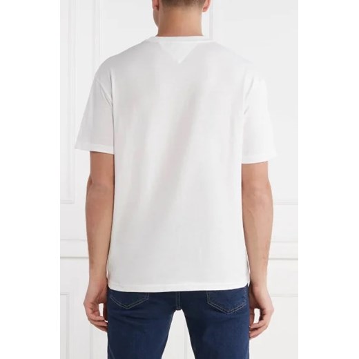 T-shirt męski Tommy Jeans z krótkim rękawem biały w stylu młodzieżowym 