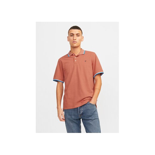 Jack&Jones Polo Bluwin 12169064 Pomarańczowy Regular Fit ze sklepu MODIVO w kategorii T-shirty męskie - zdjęcie 169812287