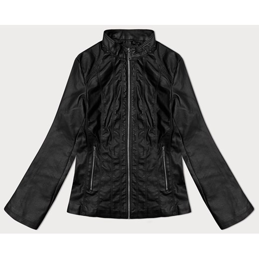 Klasyczna kurtka z eko-skóry plus size J Style czarna (11Z8133) ze sklepu goodlookin.pl w kategorii Kurtki damskie - zdjęcie 169812455